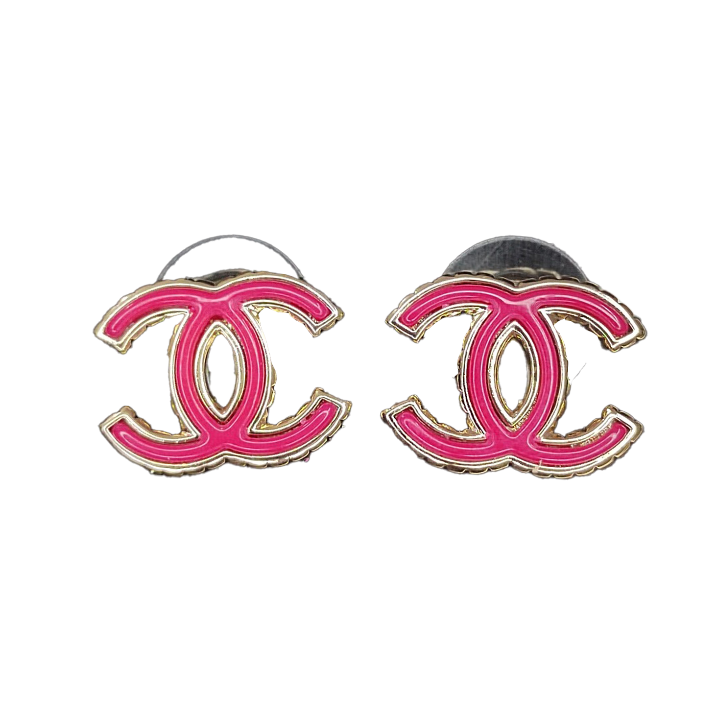 18K  Chanel Pink Earrings