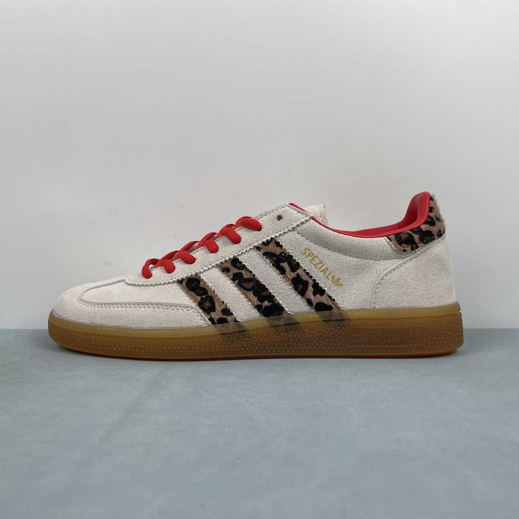 adidas Handball Spezial Shoes – Cream, Leopard Print & Red BD7622