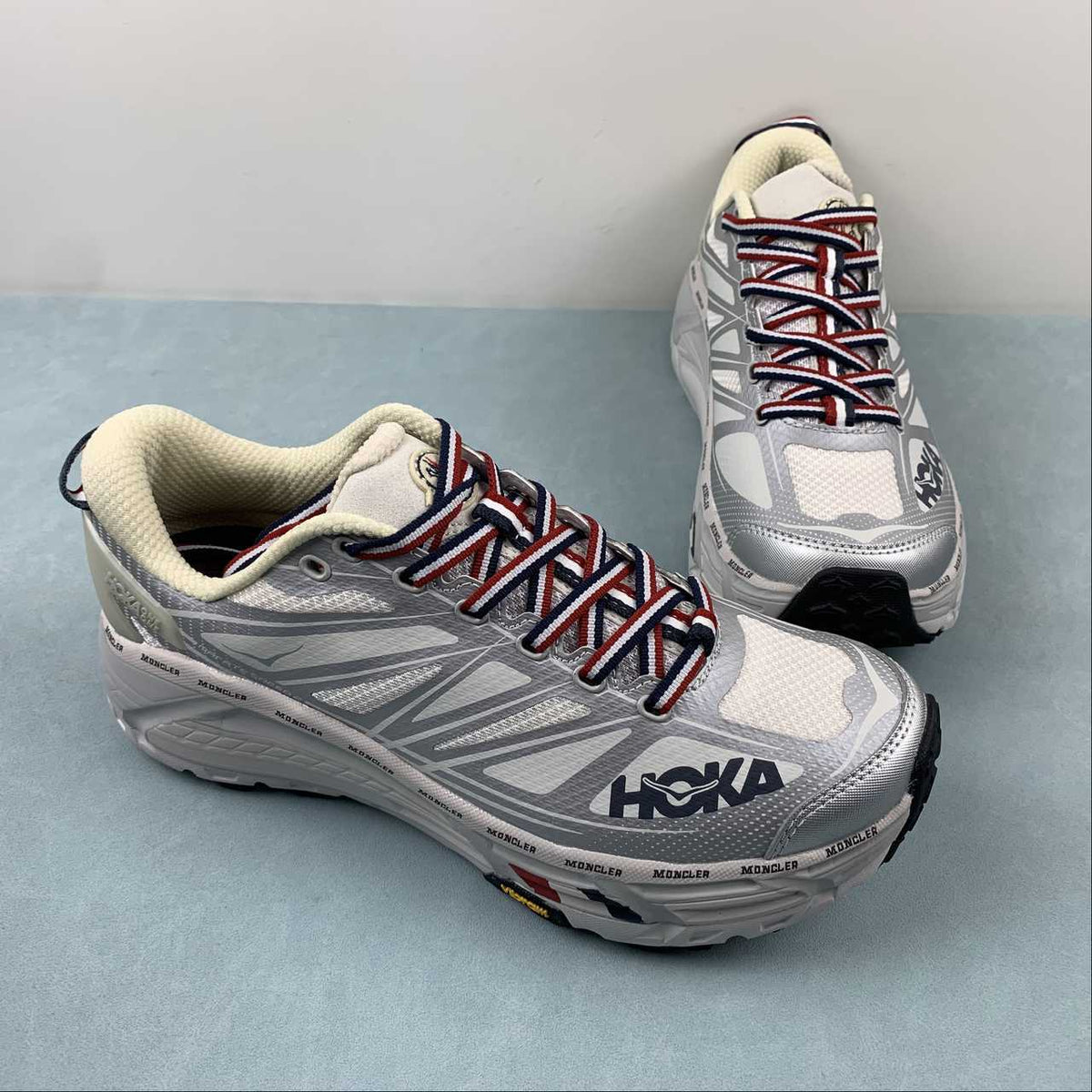 HOKA x Moncler Collaboration Sneakers – Silver/White