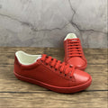 Gucci Red Low-Top Lace-Up Sneakers