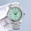 Rolex Oyster Perpetual Watch with Pale Green Dial