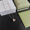 Van Cleef & Arpels Butterfly Pendant Necklace with Fine Chain