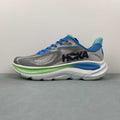 HOKA ONE ONE Clifton  Gray Sneakers with Blue & Mint Accents