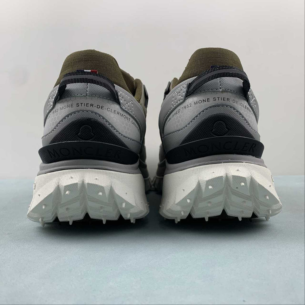 Moncler x Hoka Mafate Speed   Olive & Gray Chunky Low-Top Sneakers